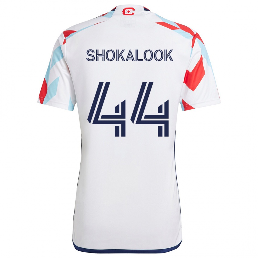 Kinderen Jason Shokalook #44 Wit Rood Blauw Uitshirt Uittenue 2024/25 T-Shirt