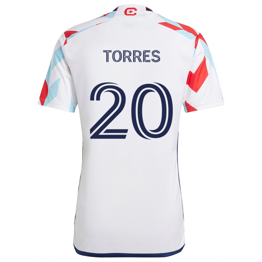 Kinderen Jairo Torres #20 Wit Rood Blauw Uitshirt Uittenue 2024/25 T-Shirt