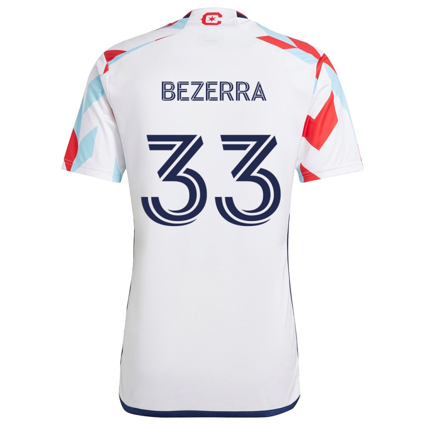 Kinderen Victor Bezerra #33 Wit Rood Blauw Uitshirt Uittenue 2024/25 T-Shirt