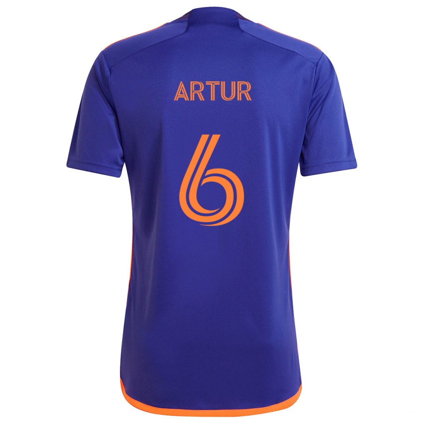 Kinderen Artur #6 Paars Oranje Uitshirt Uittenue 2024/25 T-Shirt