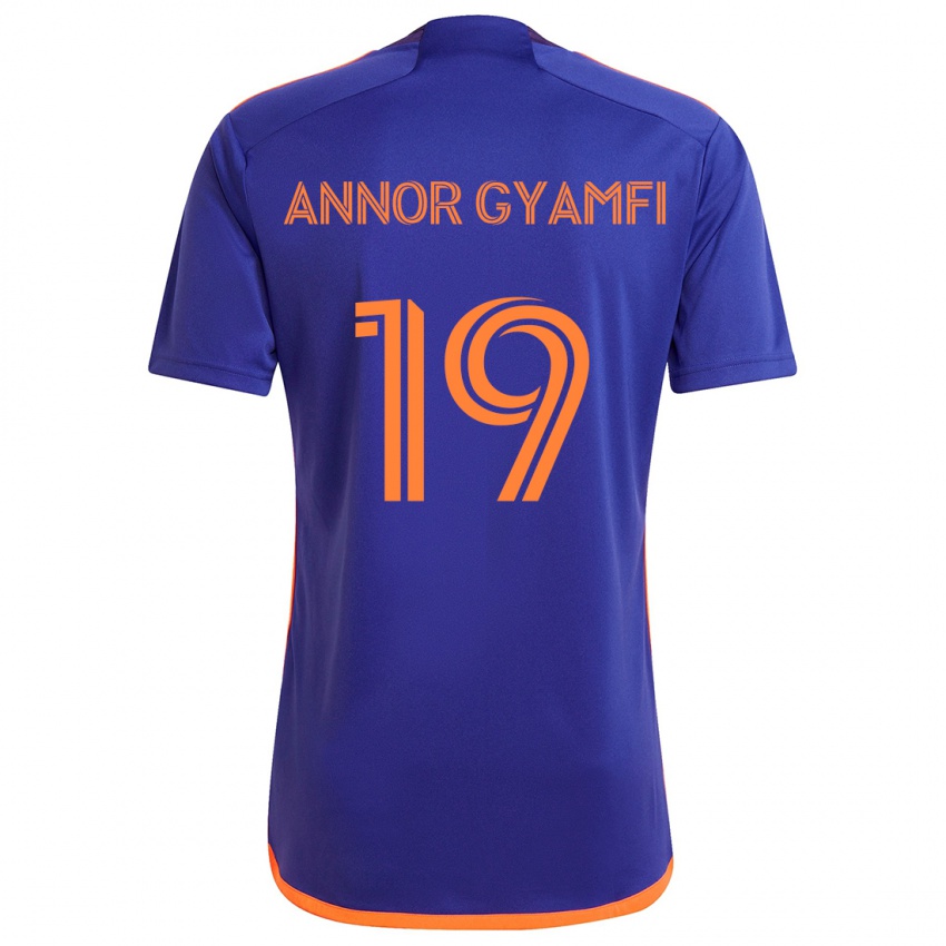 Kinderen Stephen Annor Gyamfi #19 Paars Oranje Uitshirt Uittenue 2024/25 T-Shirt