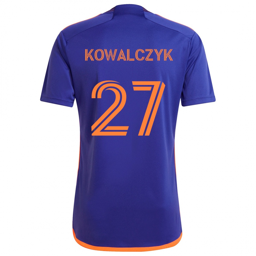 Kinderen Sebastian Kowalczyk #27 Paars Oranje Uitshirt Uittenue 2024/25 T-Shirt