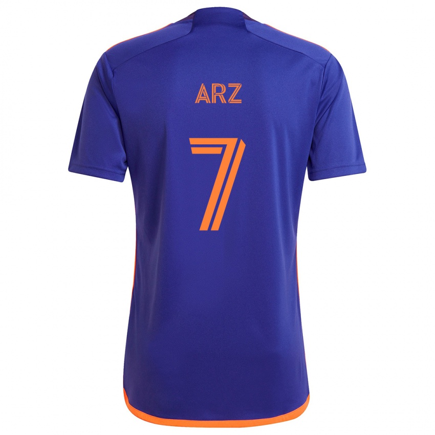 Kinderen Exon Arzú #7 Paars Oranje Uitshirt Uittenue 2024/25 T-Shirt