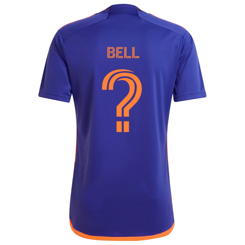 Kinderen Jahmani Bell #0 Paars Oranje Uitshirt Uittenue 2024/25 T-Shirt