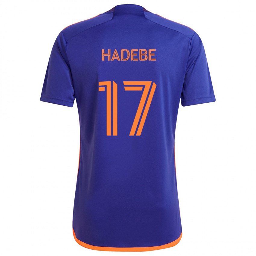 Kinderen Teenage Hadebe #17 Paars Oranje Uitshirt Uittenue 2024/25 T-Shirt