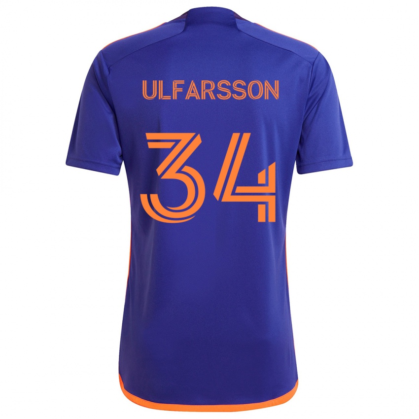 Kinderen Thor Úlfarsson #34 Paars Oranje Uitshirt Uittenue 2024/25 T-Shirt