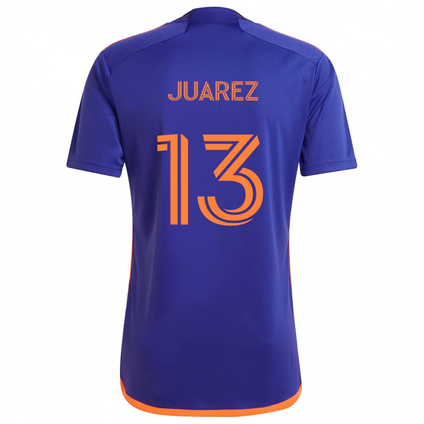 Kinderen Jathan Juarez #13 Paars Oranje Uitshirt Uittenue 2024/25 T-Shirt