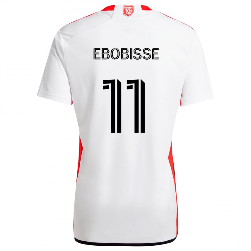 Kinderen Jeremy Ebobisse #11 Wit Rood Uitshirt Uittenue 2024/25 T-Shirt