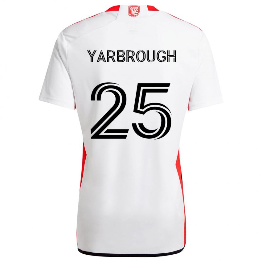 Kinderen William Yarbrough #25 Wit Rood Uitshirt Uittenue 2024/25 T-Shirt