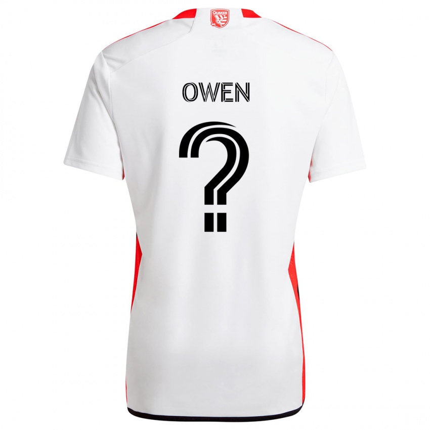 Kinderen Connor Owen #0 Wit Rood Uitshirt Uittenue 2024/25 T-Shirt