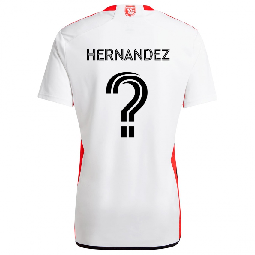 Kinderen Oliver Hernandez #0 Wit Rood Uitshirt Uittenue 2024/25 T-Shirt