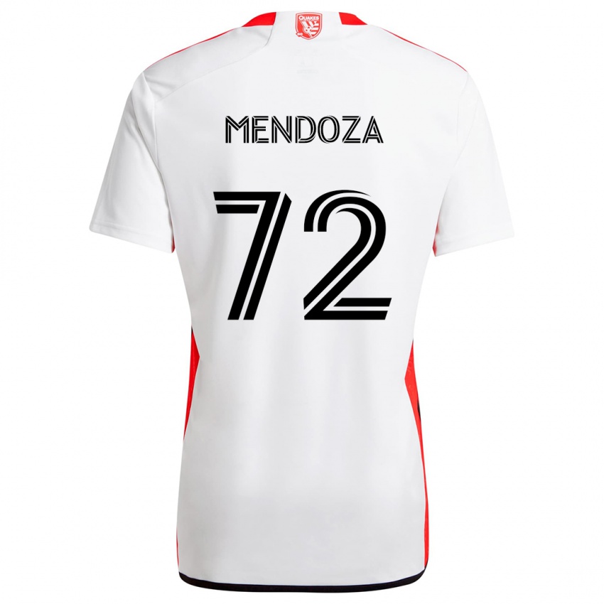 Kinderen Edwyn Mendoza #72 Wit Rood Uitshirt Uittenue 2024/25 T-Shirt