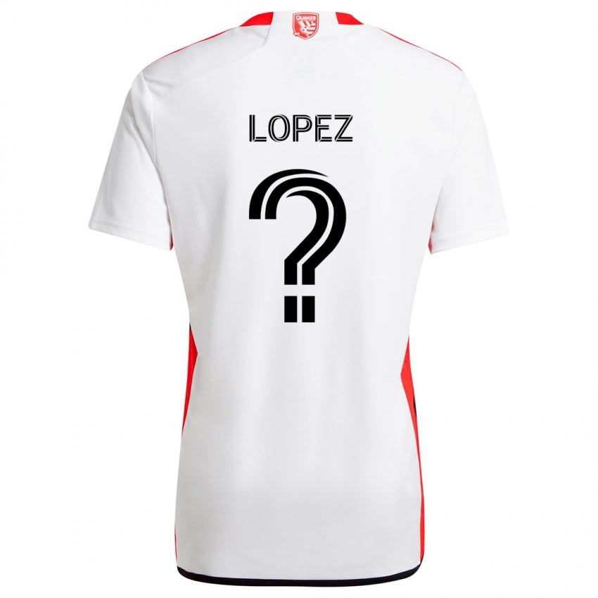 Kinderen Mateo Lopez #0 Wit Rood Uitshirt Uittenue 2024/25 T-Shirt