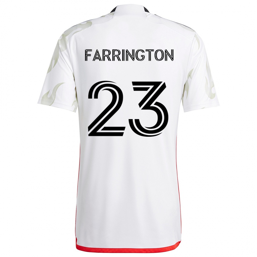 Kinderen Logan Farrington #23 Wit Rood Zwart Uitshirt Uittenue 2024/25 T-Shirt