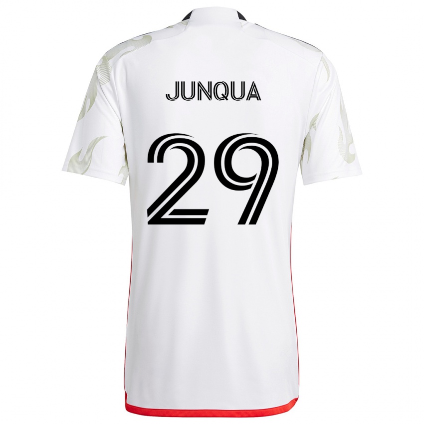 Kinderen Sam Junqua #29 Wit Rood Zwart Uitshirt Uittenue 2024/25 T-Shirt