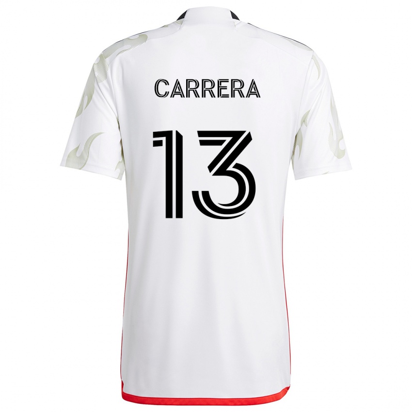 Kinderen Antonio Carrera #13 Wit Rood Zwart Uitshirt Uittenue 2024/25 T-Shirt