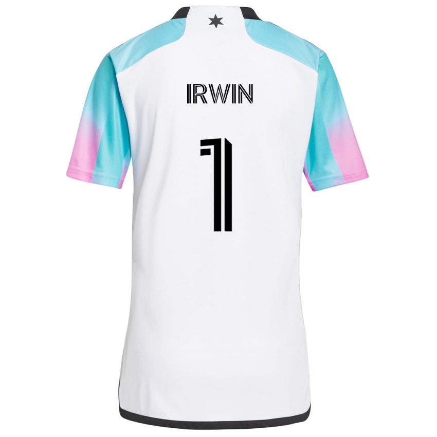 Kinderen Clint Irwin #1 Wit Blauw Zwart Uitshirt Uittenue 2024/25 T-Shirt