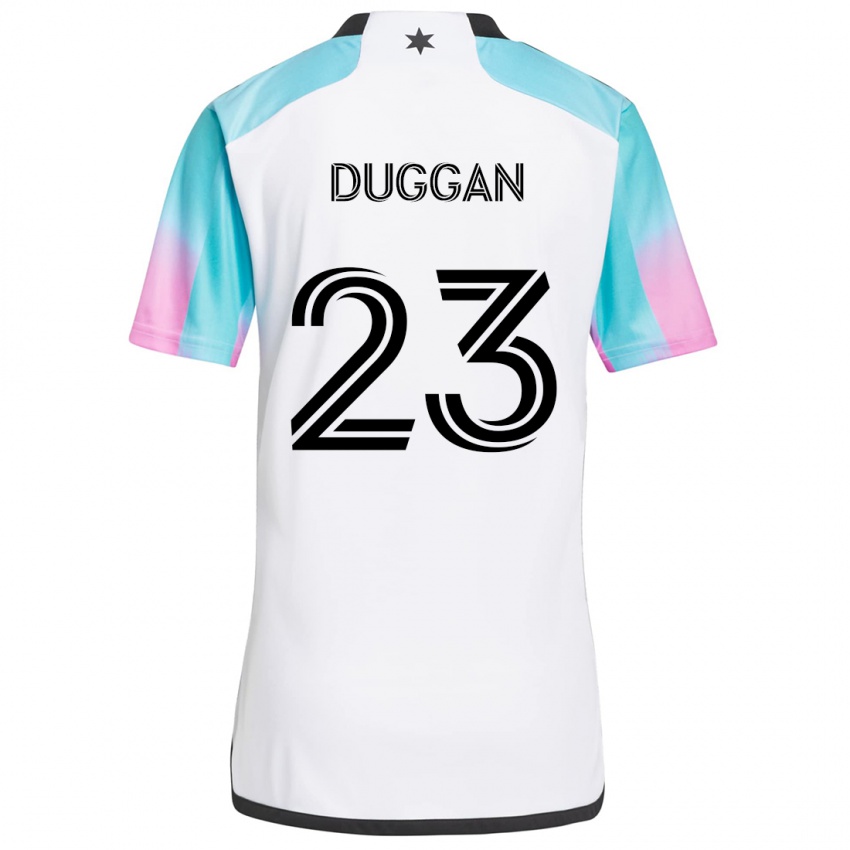 Kinderen Morris Duggan #23 Wit Blauw Zwart Uitshirt Uittenue 2024/25 T-Shirt