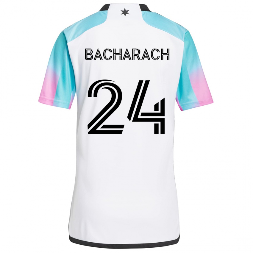 Kinderen Hugo Bacharach #24 Wit Blauw Zwart Uitshirt Uittenue 2024/25 T-Shirt