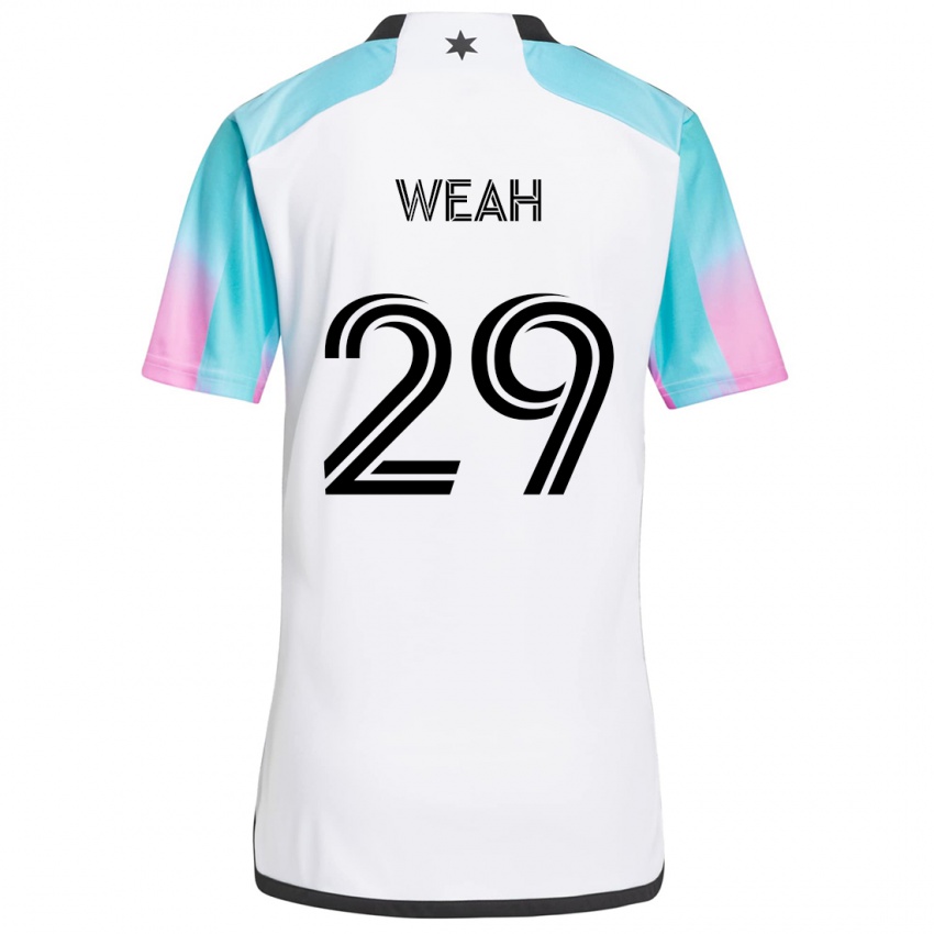 Kinderen Patrick Weah #29 Wit Blauw Zwart Uitshirt Uittenue 2024/25 T-Shirt