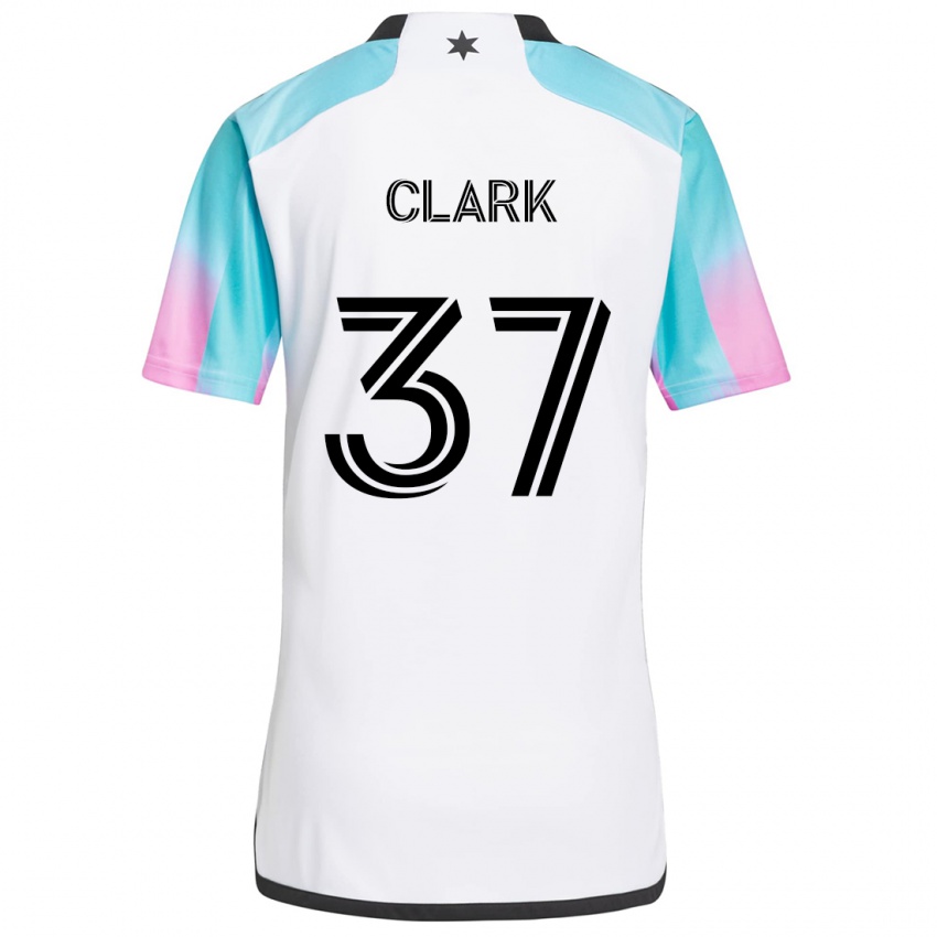 Kinderen Caden Clark #37 Wit Blauw Zwart Uitshirt Uittenue 2024/25 T-Shirt