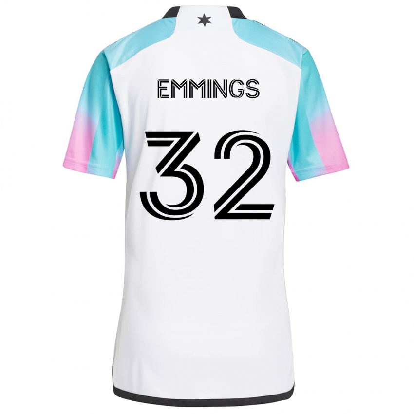 Kinderen Fred Emmings #32 Wit Blauw Zwart Uitshirt Uittenue 2024/25 T-Shirt