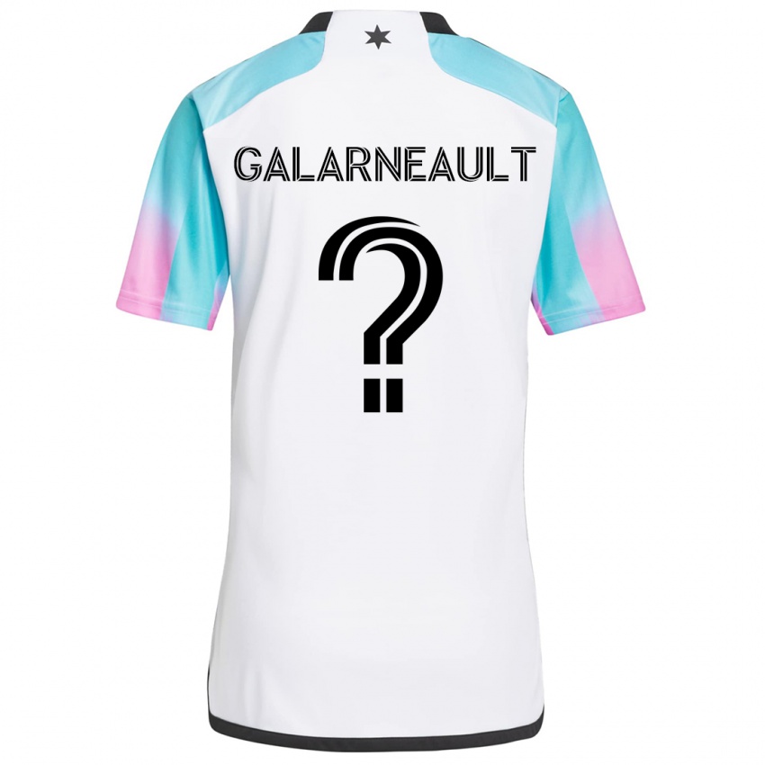 Kinderen Benjamin Galarneault #0 Wit Blauw Zwart Uitshirt Uittenue 2024/25 T-Shirt