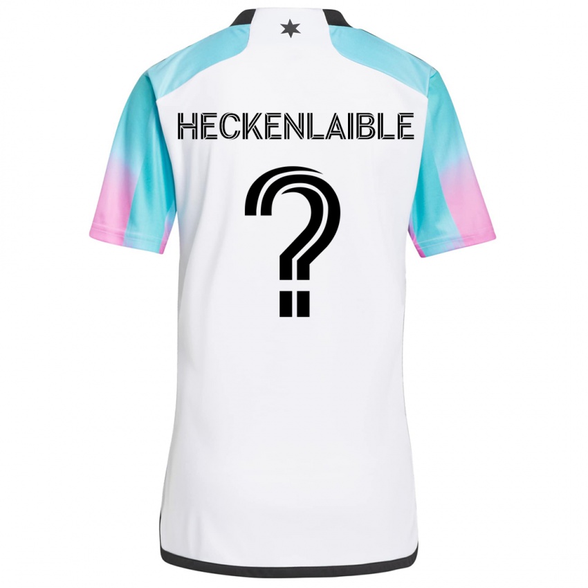 Kinderen Andrew Heckenlaible #0 Wit Blauw Zwart Uitshirt Uittenue 2024/25 T-Shirt