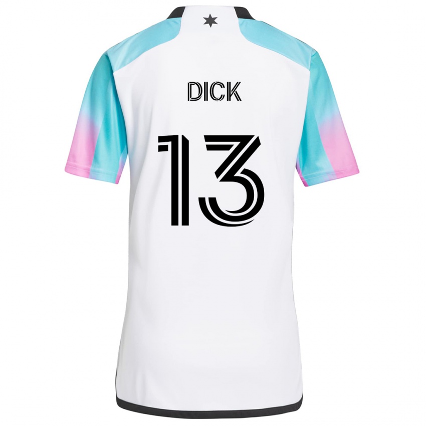 Kinderen Eric Dick #13 Wit Blauw Zwart Uitshirt Uittenue 2024/25 T-Shirt