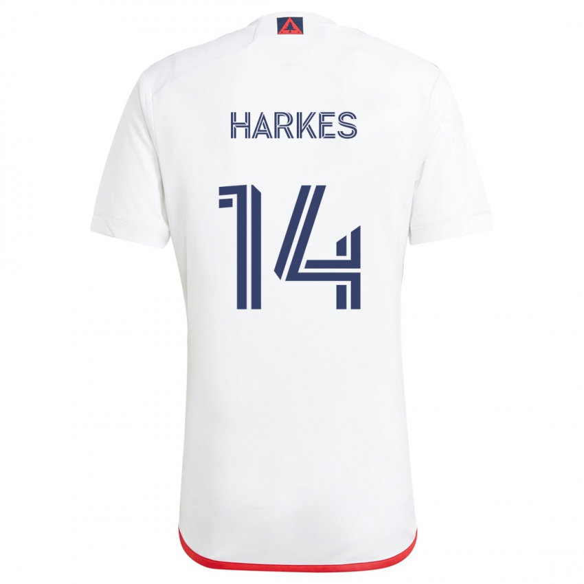 Kinderen Ian Harkes #14 Wit Rood Uitshirt Uittenue 2024/25 T-Shirt