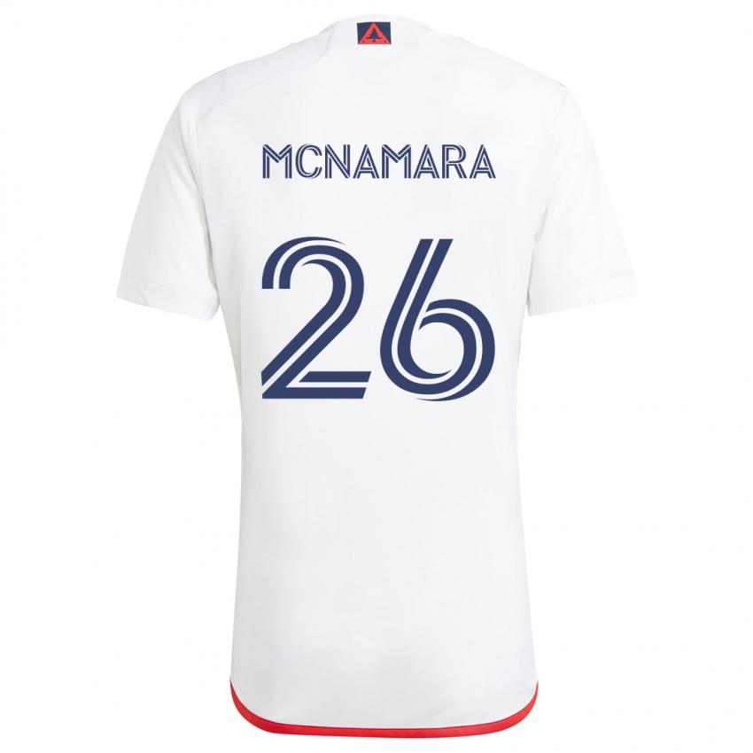 Kinderen Tommy Mcnamara #26 Wit Rood Uitshirt Uittenue 2024/25 T-Shirt