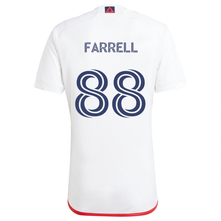 Kinderen Andrew Farrell #88 Wit Rood Uitshirt Uittenue 2024/25 T-Shirt