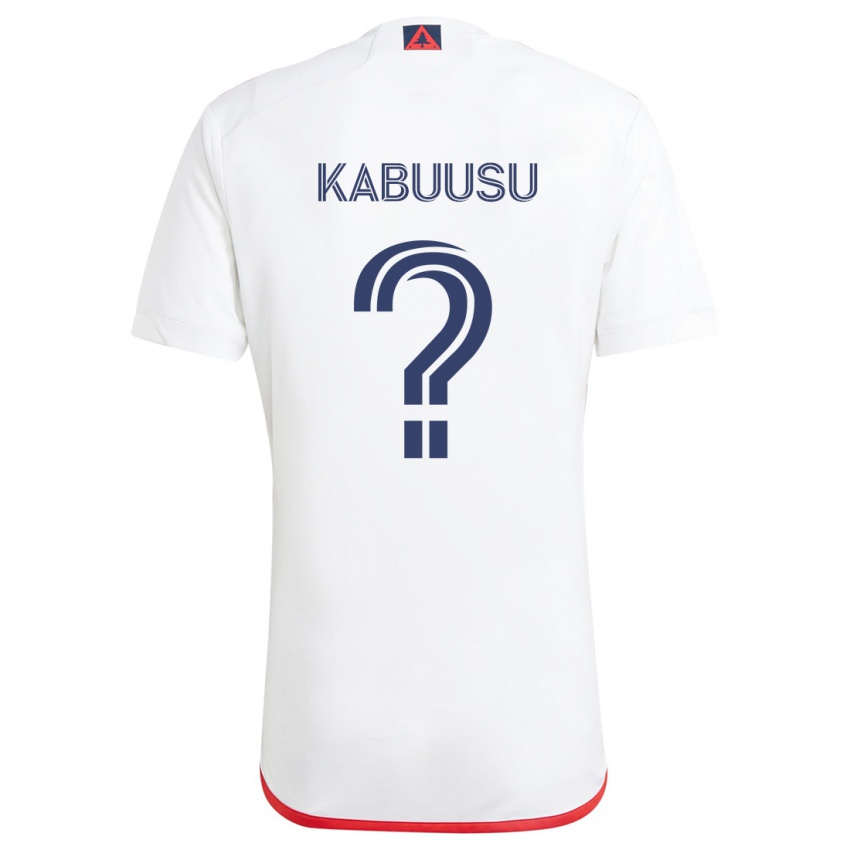 Kinderen Jamie Kabuusu #0 Wit Rood Uitshirt Uittenue 2024/25 T-Shirt