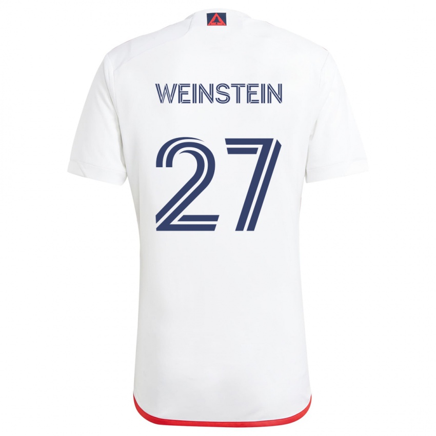 Kinderen Max Weinstein #27 Wit Rood Uitshirt Uittenue 2024/25 T-Shirt