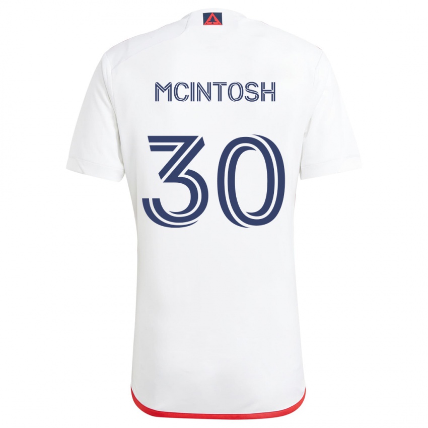 Kinderen Damario Mcintosh #30 Wit Rood Uitshirt Uittenue 2024/25 T-Shirt