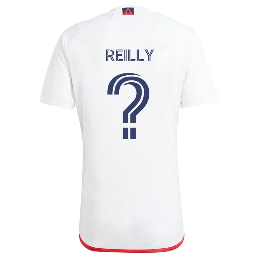 Kinderen Aidan Reilly #0 Wit Rood Uitshirt Uittenue 2024/25 T-Shirt