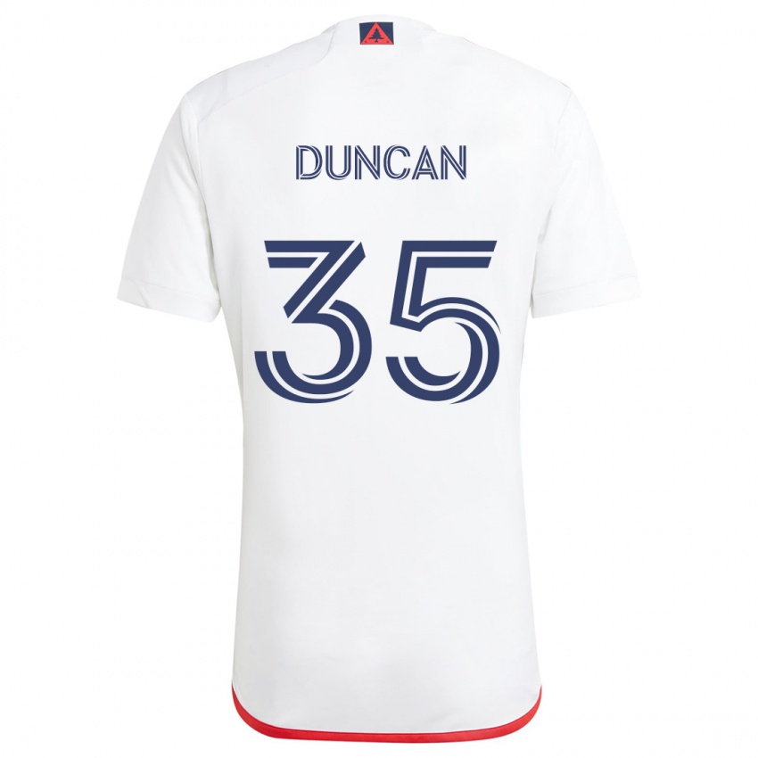 Kinderen Nakye Greenidge-Duncan #35 Wit Rood Uitshirt Uittenue 2024/25 T-Shirt