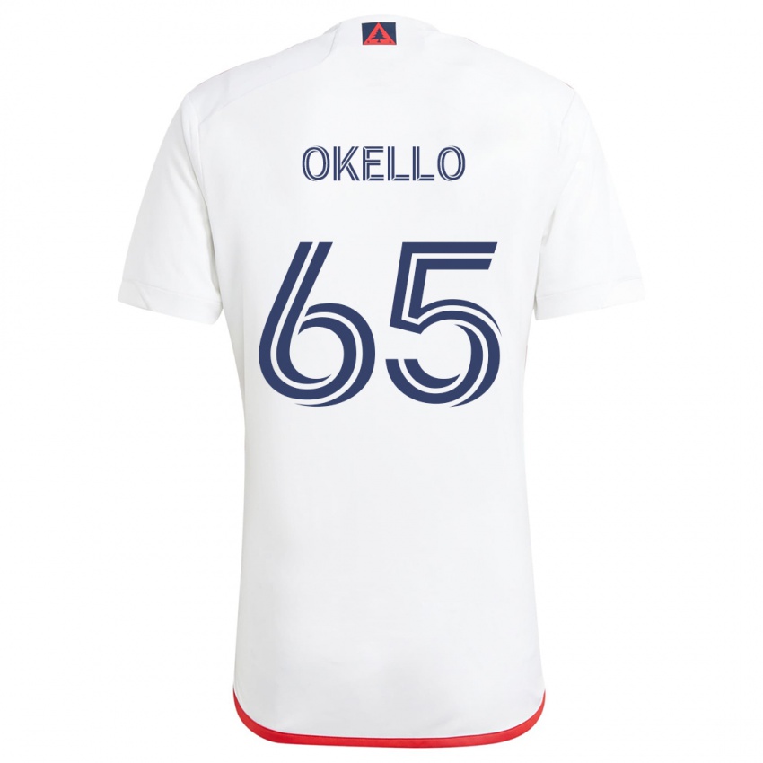 Kinderen Noble Okello #65 Wit Rood Uitshirt Uittenue 2024/25 T-Shirt