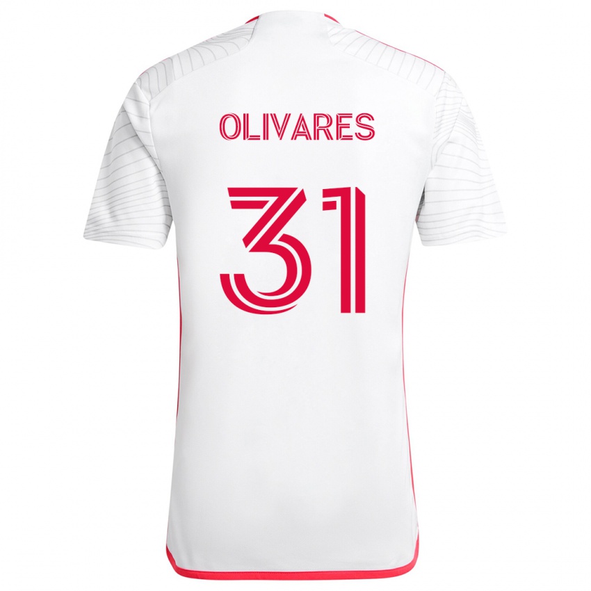 Kinderen Christian Olivares #31 Wit Rood Uitshirt Uittenue 2024/25 T-Shirt