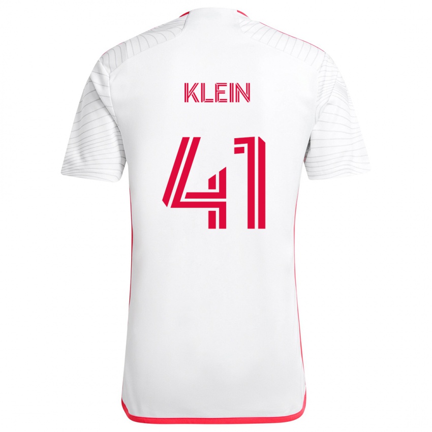 Kinderen Johnny Klein #41 Wit Rood Uitshirt Uittenue 2024/25 T-Shirt