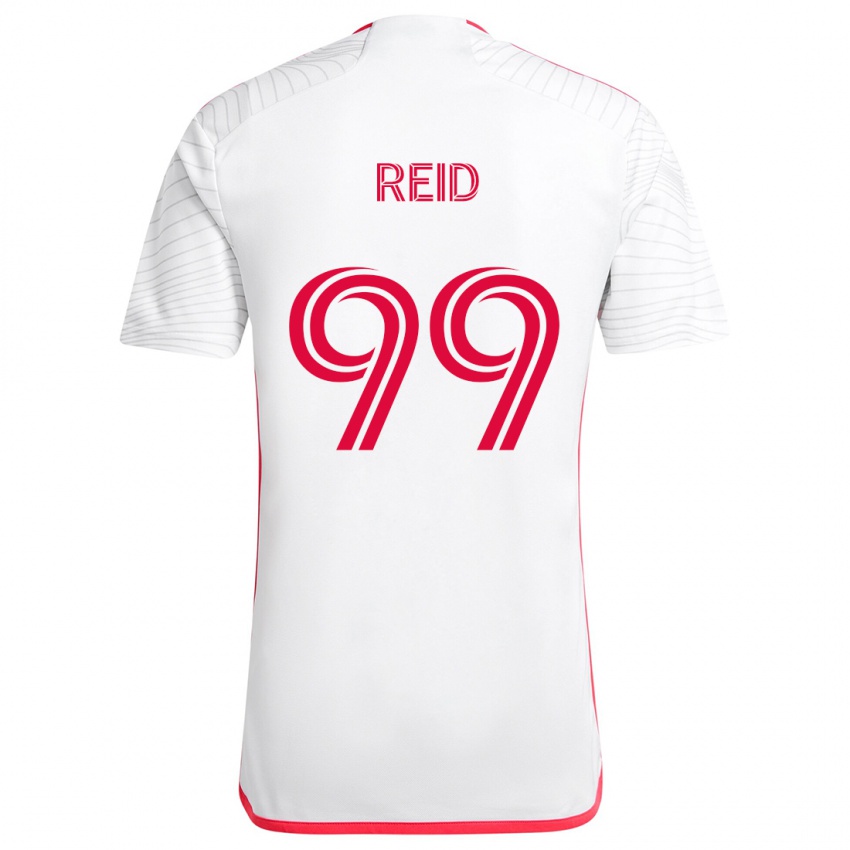 Kinderen Jayden Reid #99 Wit Rood Uitshirt Uittenue 2024/25 T-Shirt