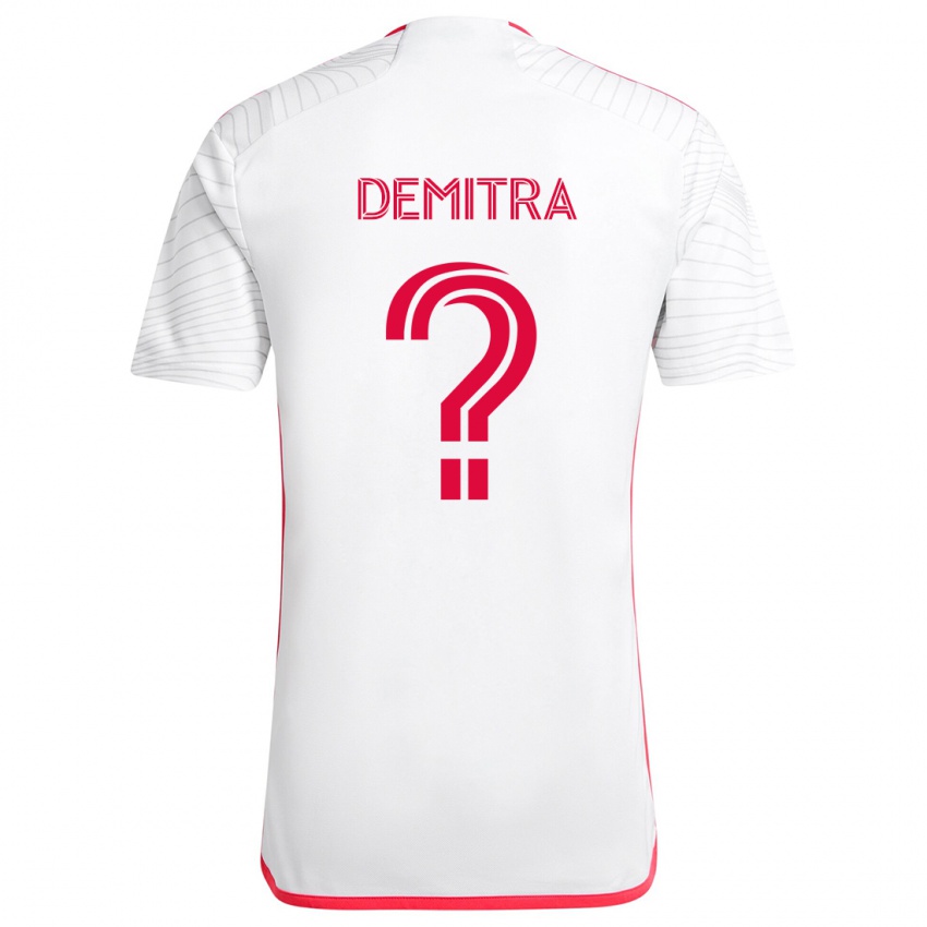 Kinderen Lucas Demitra #0 Wit Rood Uitshirt Uittenue 2024/25 T-Shirt