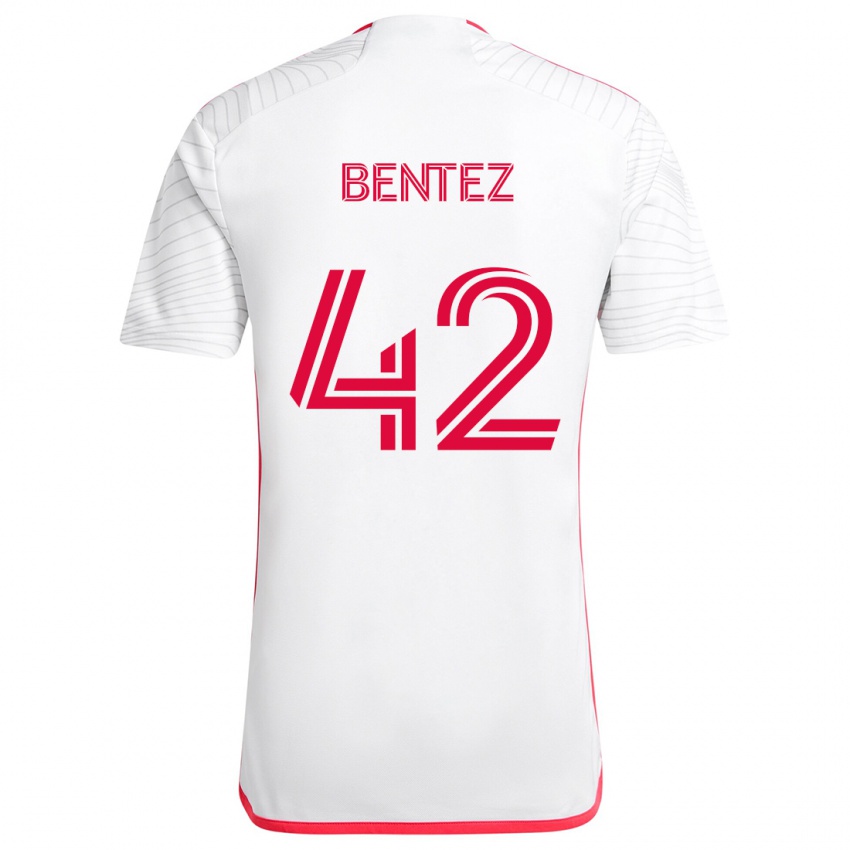 Kinderen Óscar Benítez #42 Wit Rood Uitshirt Uittenue 2024/25 T-Shirt