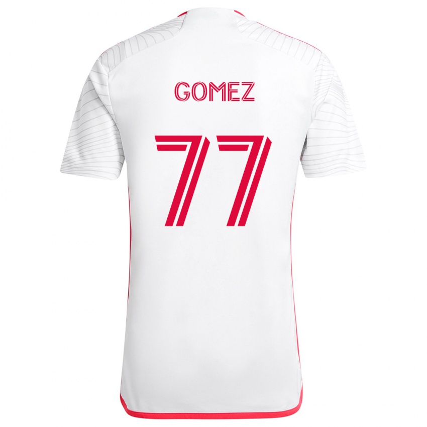 Kinderen Sam Gomez #77 Wit Rood Uitshirt Uittenue 2024/25 T-Shirt