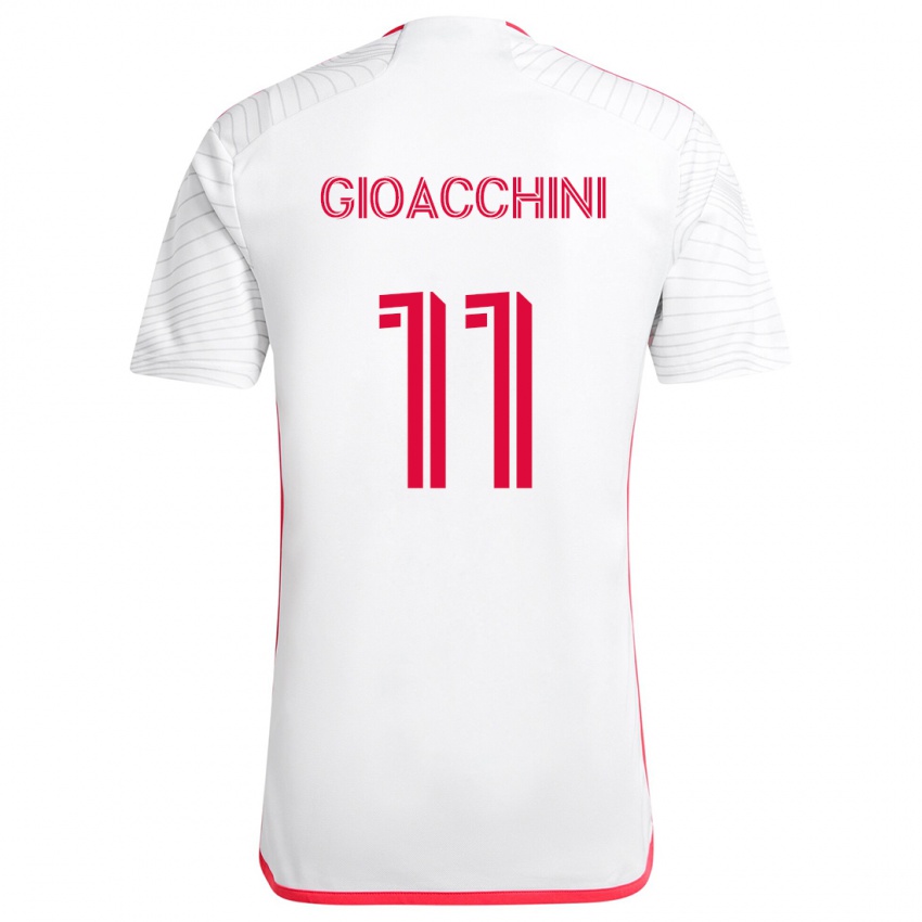 Kinderen Nicholas Gioacchini #11 Wit Rood Uitshirt Uittenue 2024/25 T-Shirt