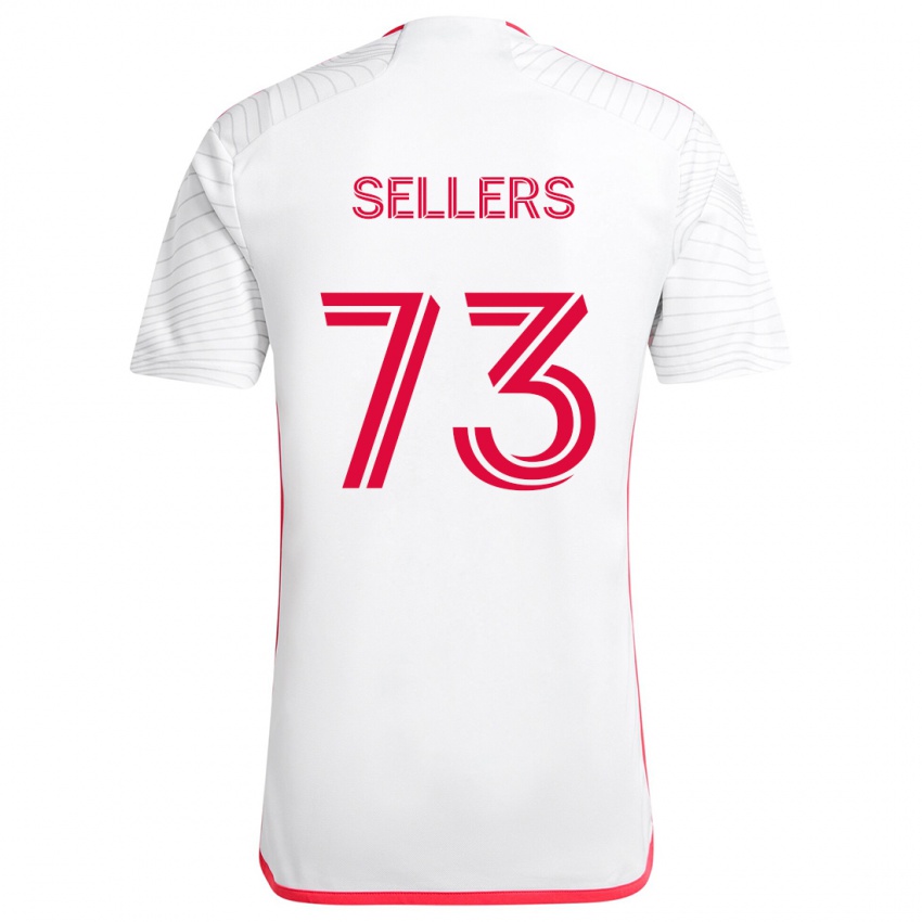 Kinderen Braydon Sellers #73 Wit Rood Uitshirt Uittenue 2024/25 T-Shirt