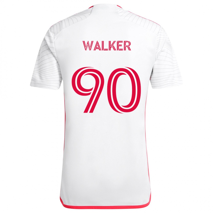 Kinderen Eric Walker #90 Wit Rood Uitshirt Uittenue 2024/25 T-Shirt