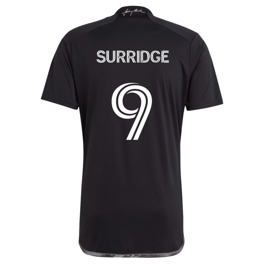 Kinderen Sam Surridge #9 Zwart Uitshirt Uittenue 2024/25 T-Shirt