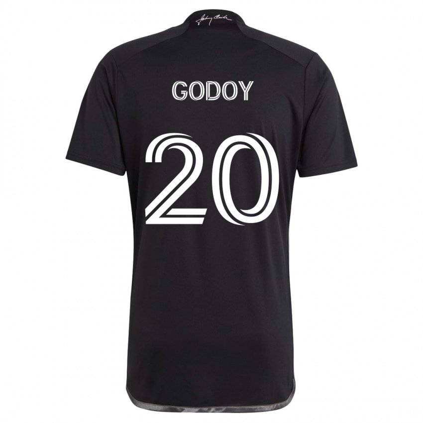 Kinderen Aníbal Godoy #20 Zwart Uitshirt Uittenue 2024/25 T-Shirt