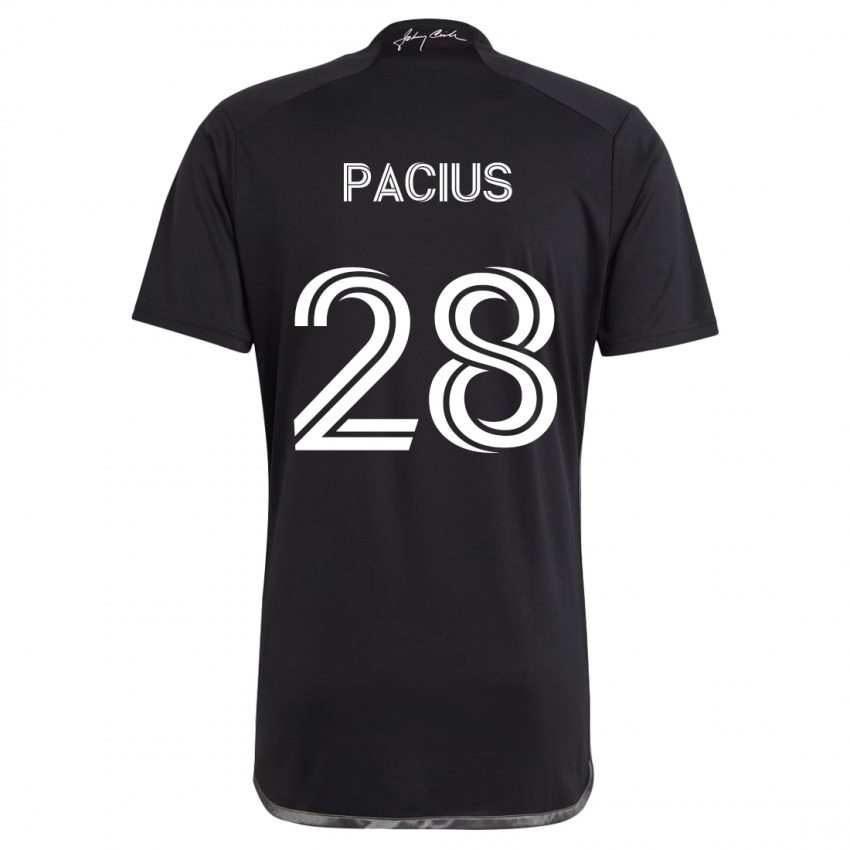 Kinderen Woobens Pacius #28 Zwart Uitshirt Uittenue 2024/25 T-Shirt